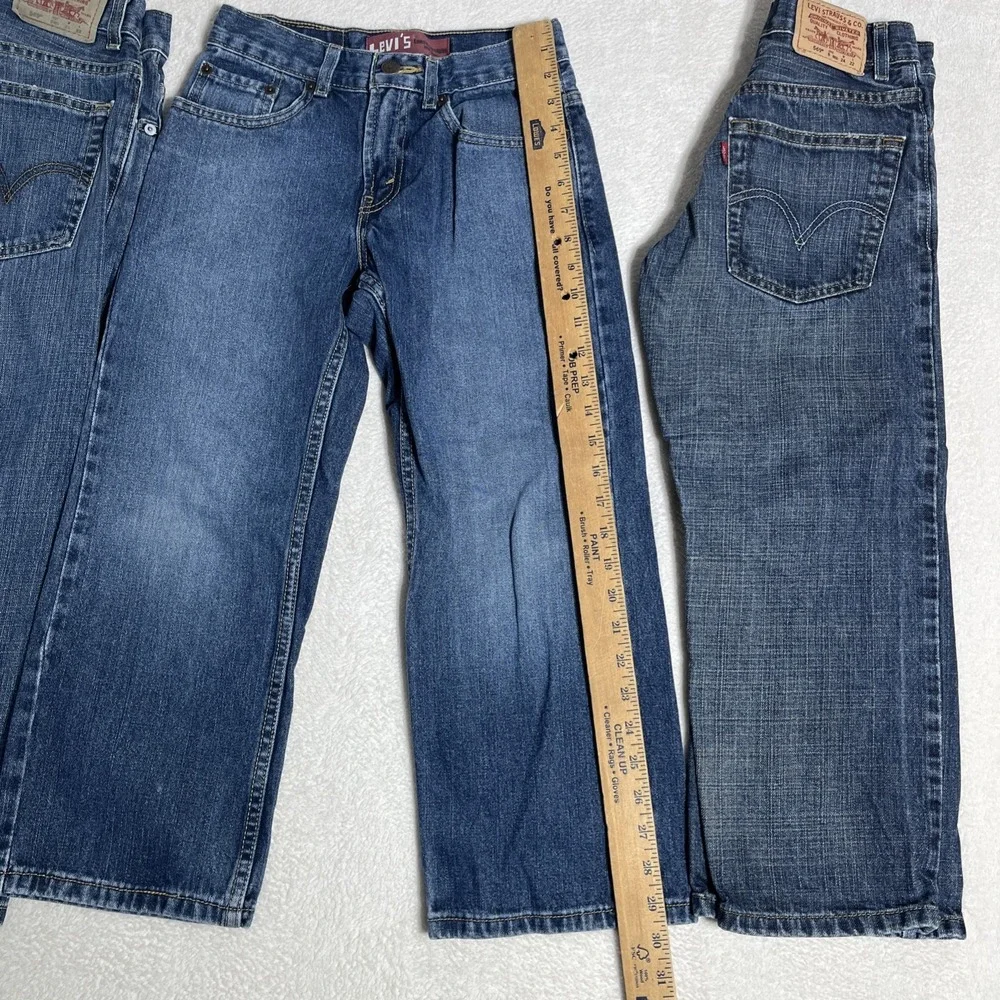 Levi's 569 Jeans 3 Pairs‎ Boy's 8 Reg Loose Straight 24 X 22 Cowboy Rodeo EUC